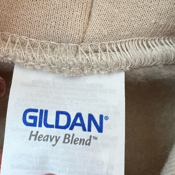 Heavyweight Tan Worcester Massachusetts Tech Graphic Sweatshirt Hoodie Size 2XL - Picture 8 of 10